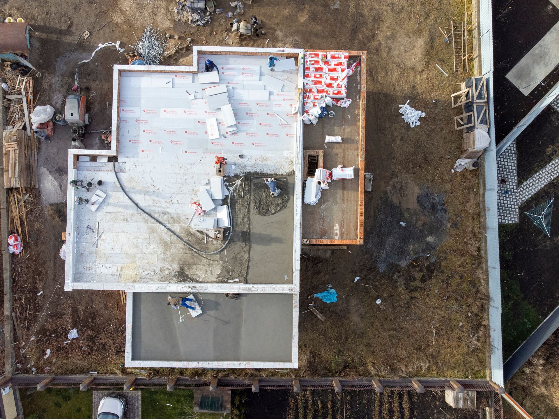 Flat roof repair on a building in Grant, MI
